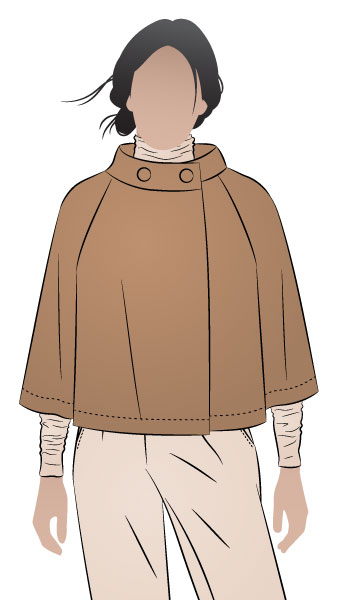 Audrey Jacket By Style Arc - Slightly flared retro jacket with wide sleeves