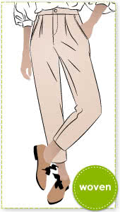 Audrey Pant Sewing Pattern By Style Arc - Great new shape boyfriend pant