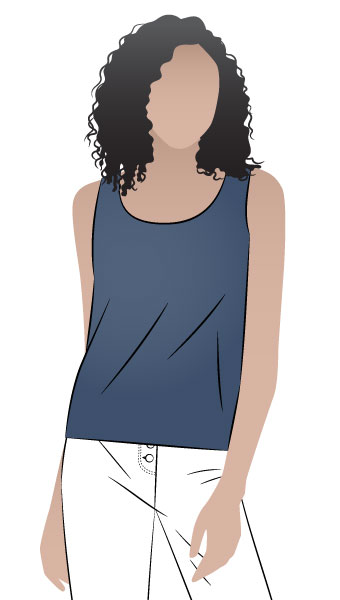 Ava Top By Style Arc - Simple boxy shape top with the new slightly cropped look