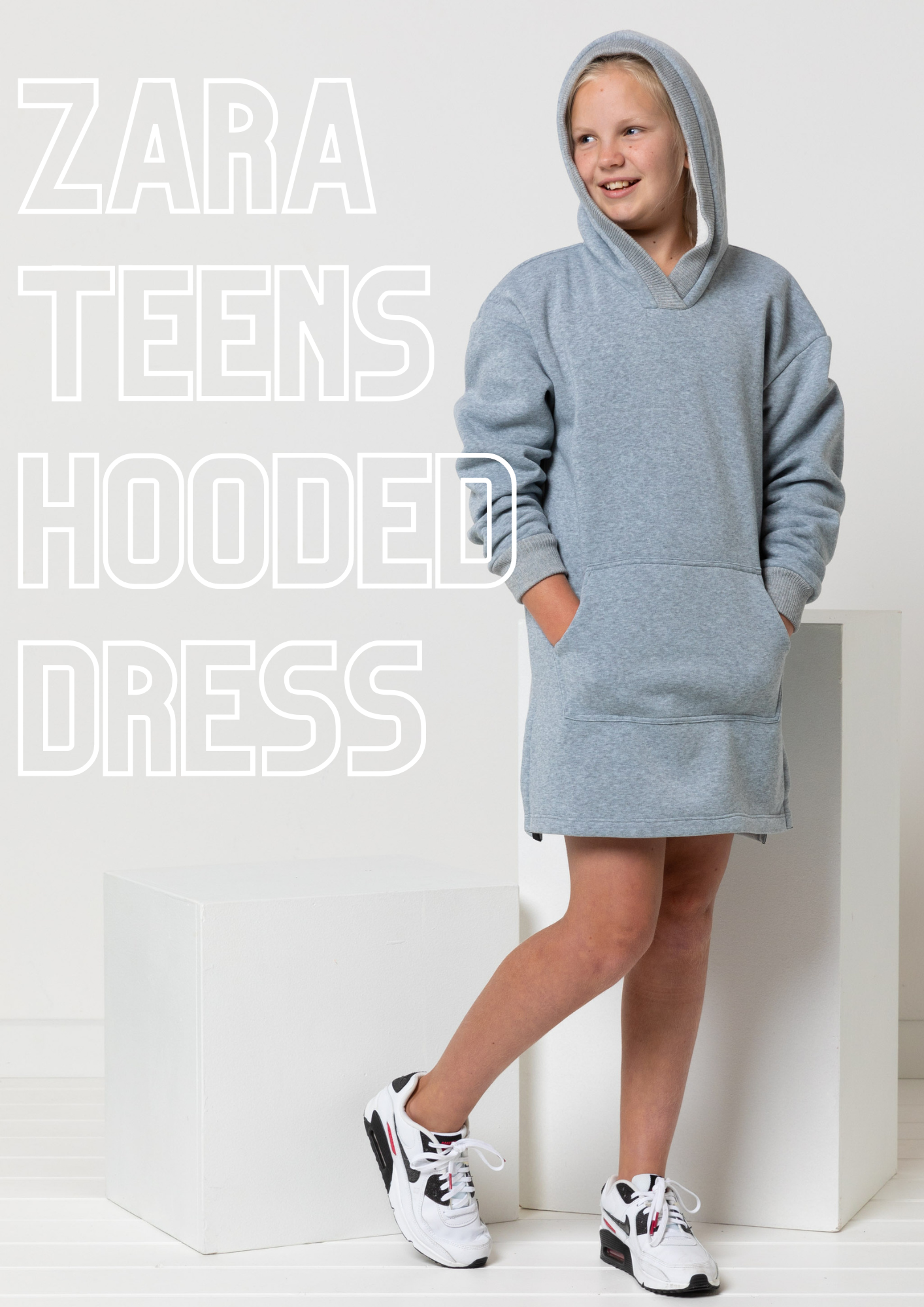 Style Arc Teen's December Bonus pattern is here! - Delta Teens Hooded Dress 08-16 