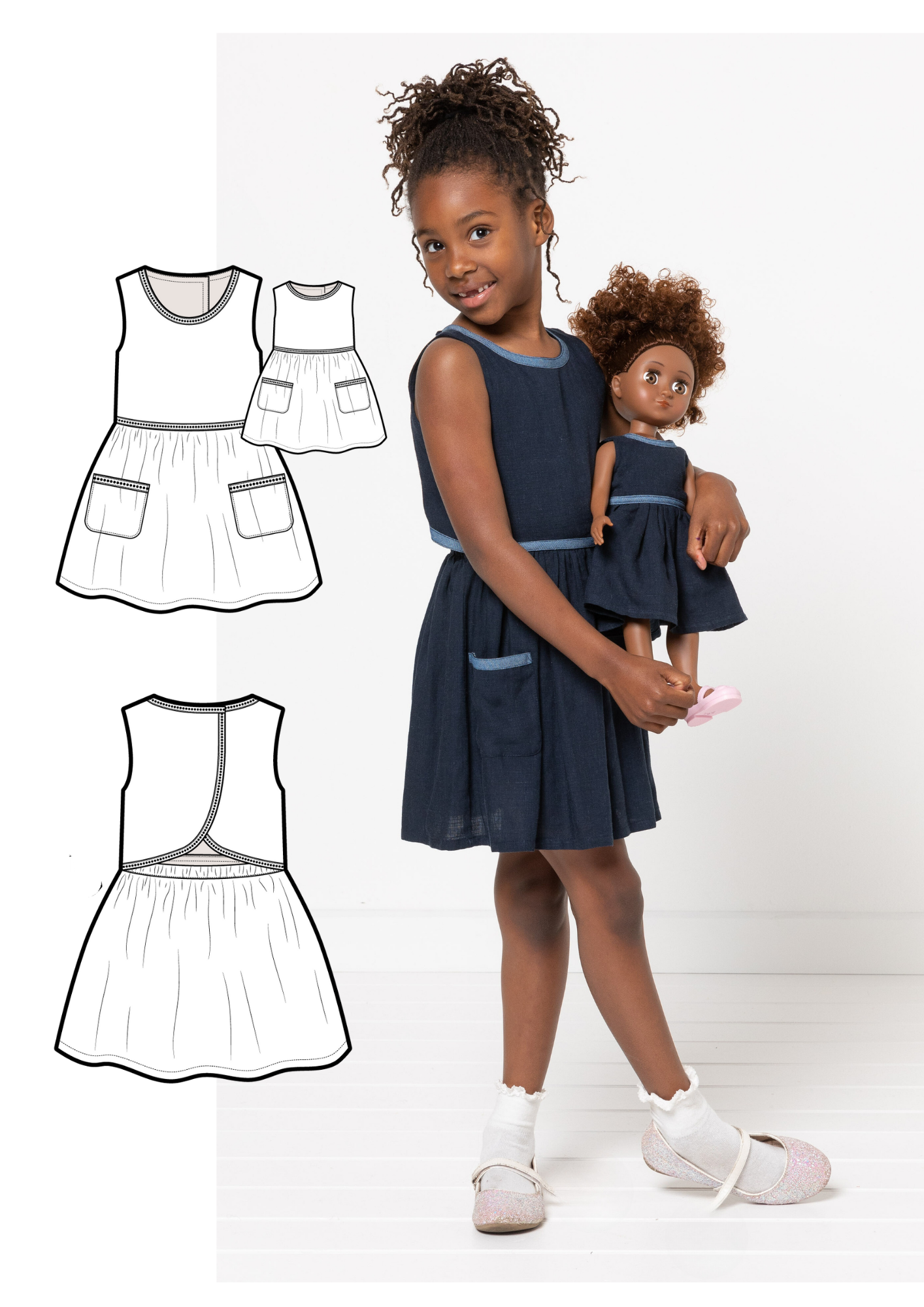 Tulip Kids Dress Sewing Pattern & Dolls Dress