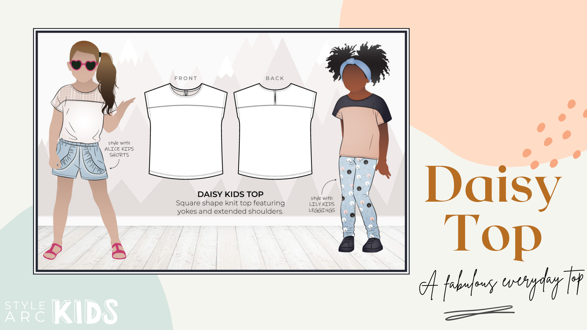 Style Arc's latest release the Daisy Kids Top pattern 