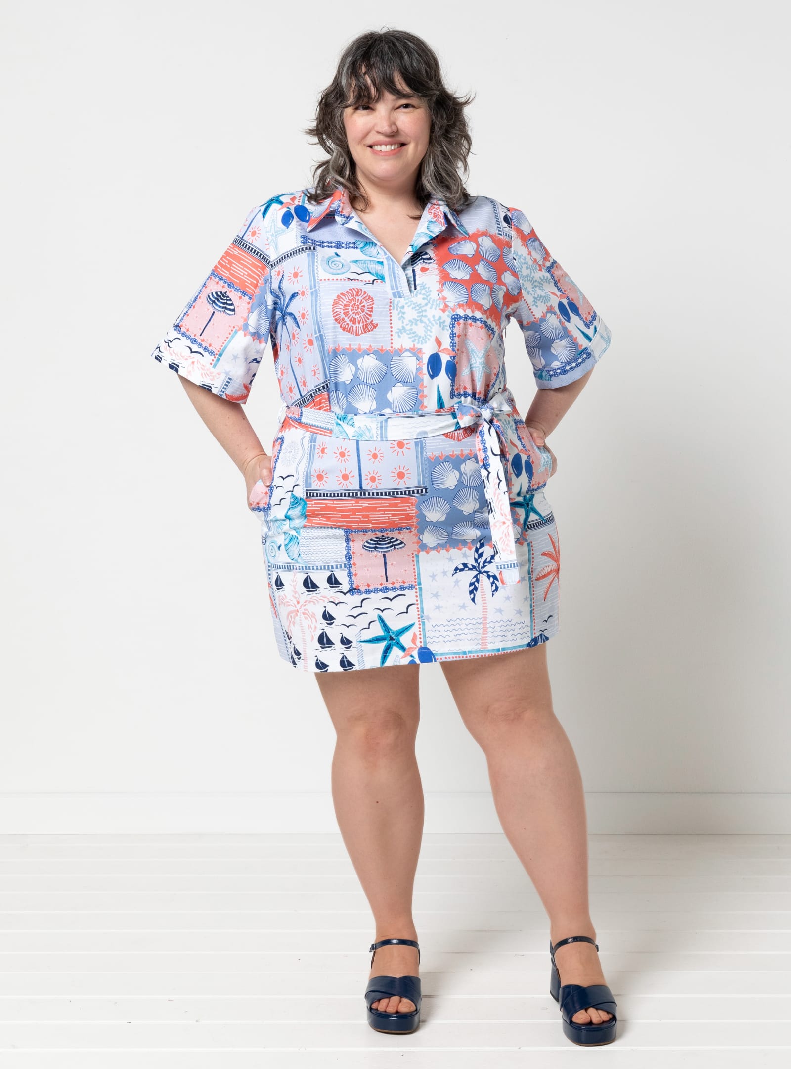 Beckers Woven Dress By Style Arc - Two looks in one, a fitted dress and a pull-on relaxed style shirt