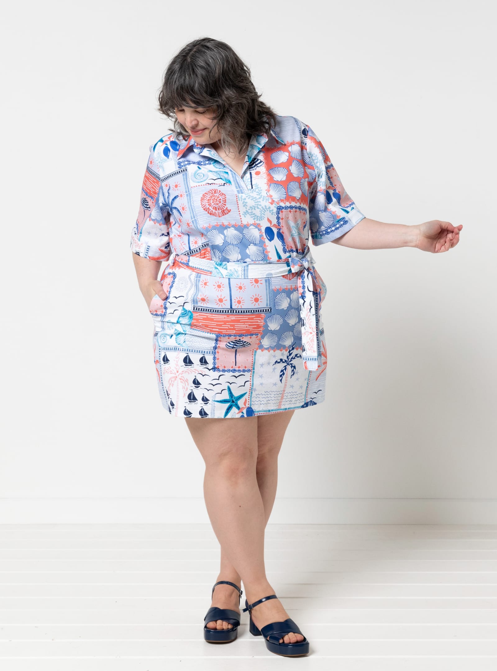 Beckers Woven Dress By Style Arc - Two looks in one, a fitted dress and a pull-on relaxed style shirt