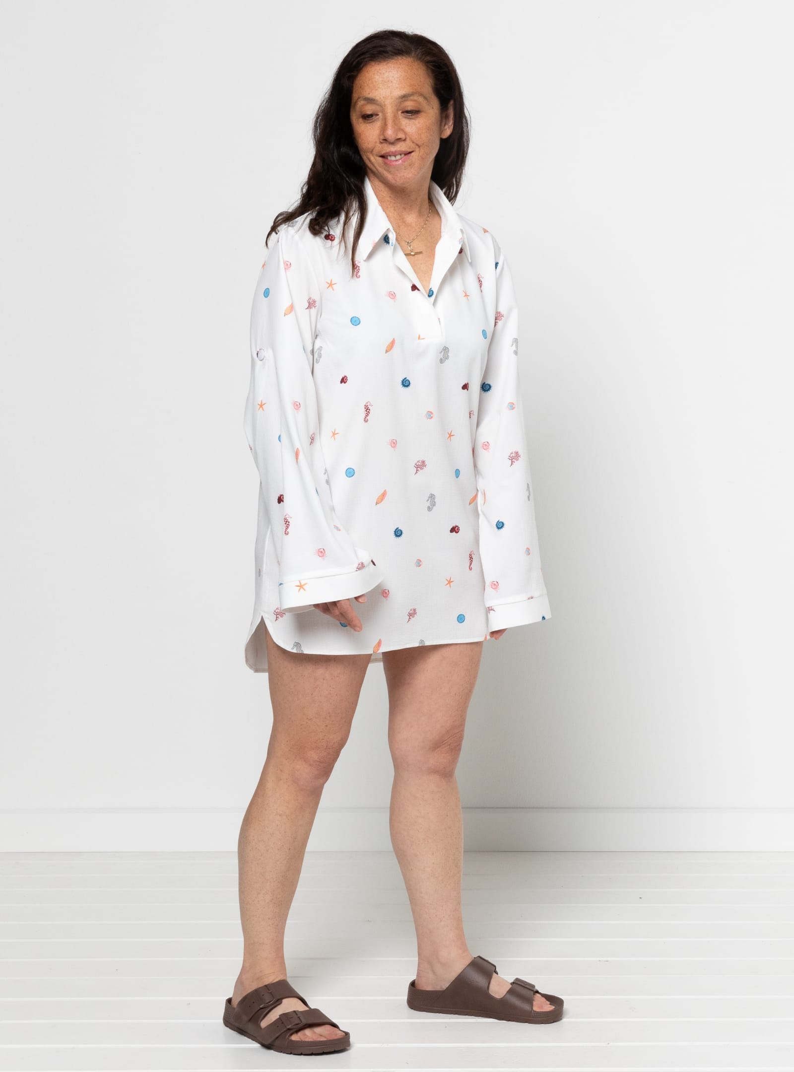 Beckers Woven Dress By Style Arc - Two looks in one, a fitted dress and a pull-on relaxed style shirt