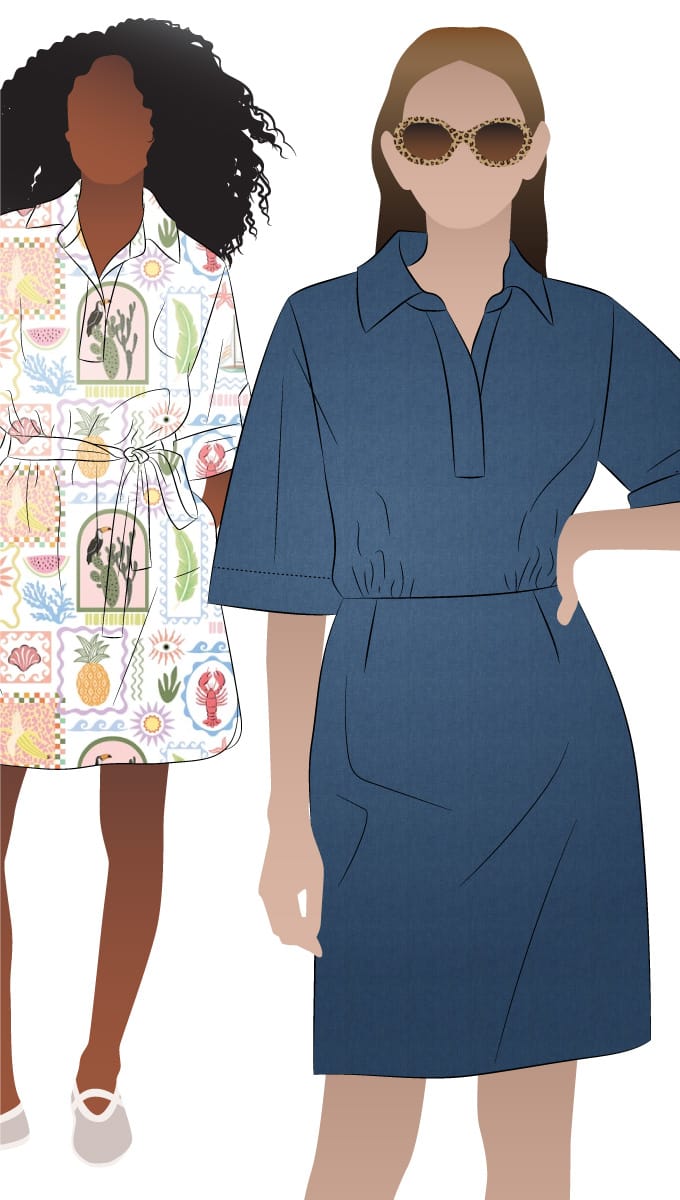 Beckers Woven Dress By Style Arc - Two looks in one, a fitted dress and a pull-on relaxed style shirt