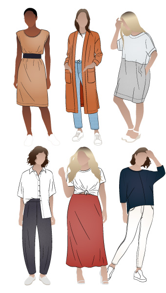 Beginner Bundle Wardrobe By Style Arc - 6 beginner friendly patterns to start sewing your me made wardrobe.