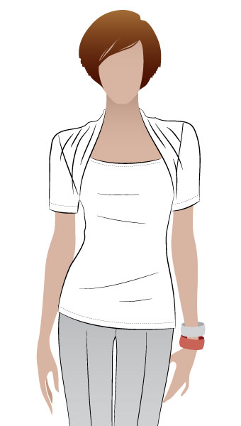 Belinda Jersey Top By Style Arc - Clever top with a built in shrug effect