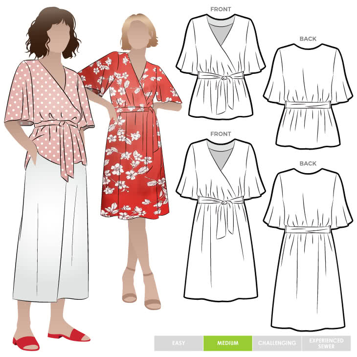 kød ønskelig anden Bonita Dress Sewing Pattern Or Top Sewing Pattern – Casual Patterns – Style  Arc