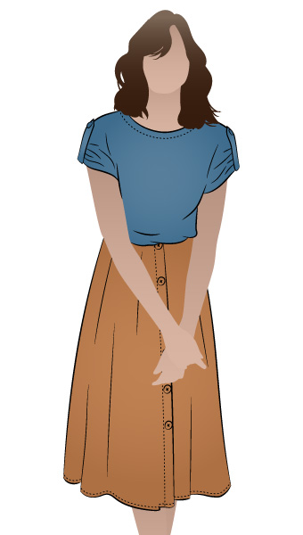 Bonnie Bundle By Style Arc - The Bonnie Bundle includes the Bonnie Woven Tops and Bonnie Woven Skirt patterns. With clean lines and thoughtful details, these styles are ideal for creating easy-to-wear wardrobe staples.