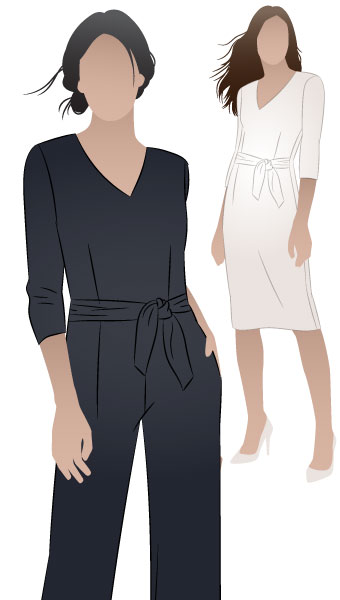 Brice Knit Jumpsuit By Style Arc - Women's knit jumpsuit sewing pattern