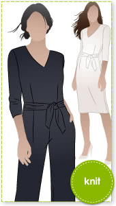 Brice Knit Jumpsuit By Style Arc - Women's knit jumpsuit sewing pattern