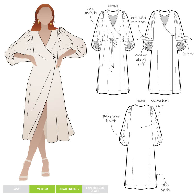 Brigid Wrap Dress Sewing Pattern ...