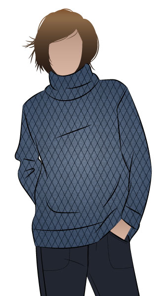 Brooklyn Knit Top By Style Arc - Cosy big roll neck sweater type top with extended shoulders, pockets and bands.