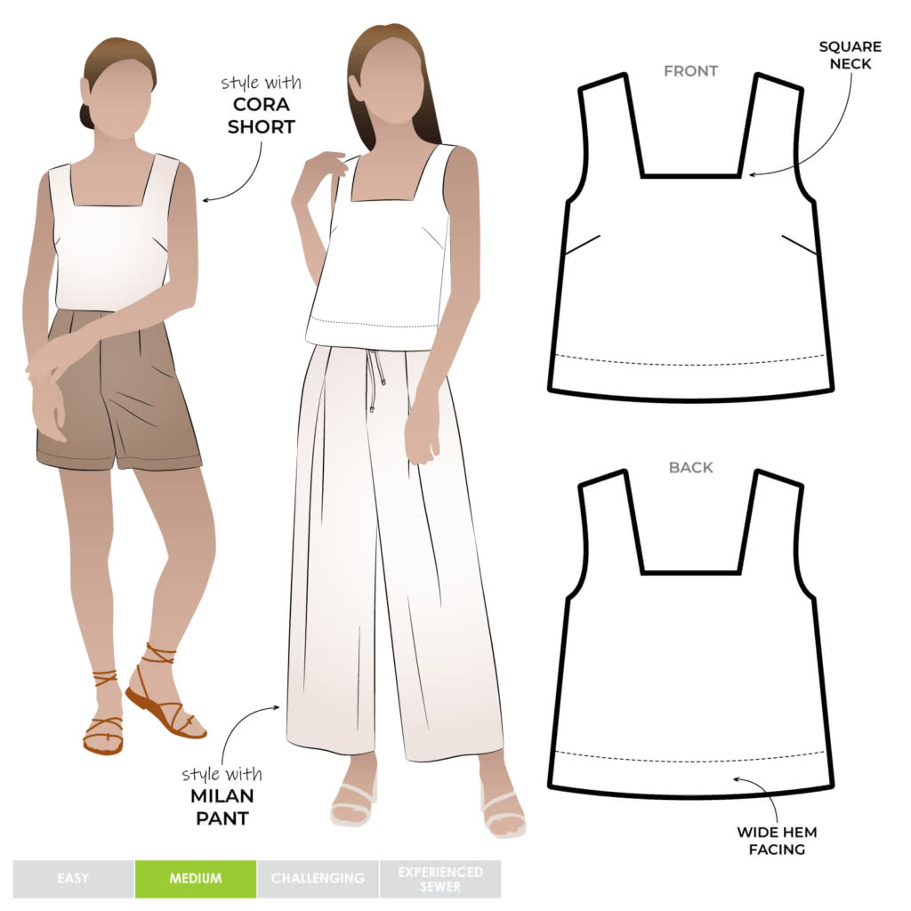 Byron Woven Top Sewing Pattern – Casual Patterns – Style Arc