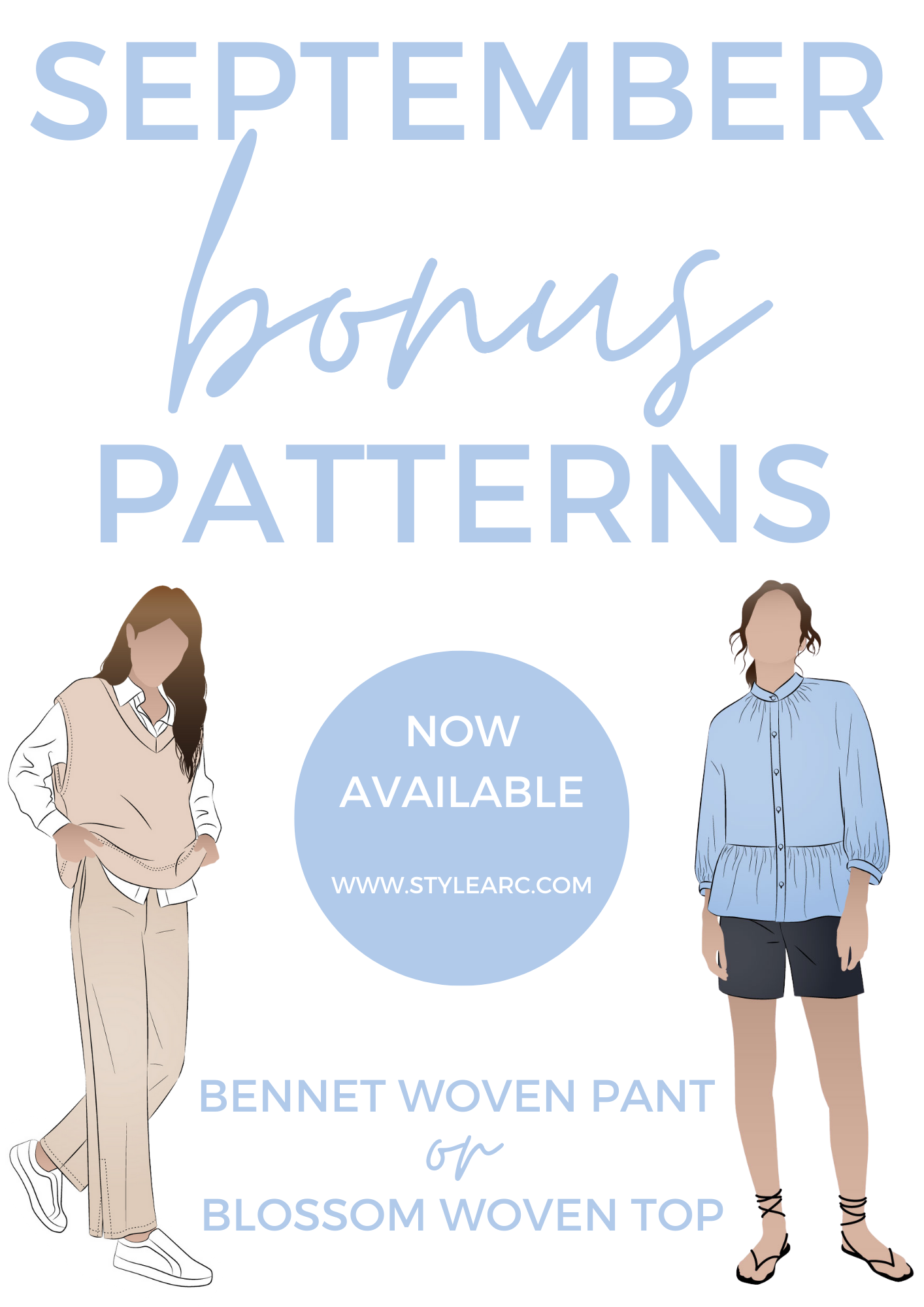 New Bonus Patterns! Bennet Woven Pant or Blossom Woven Top