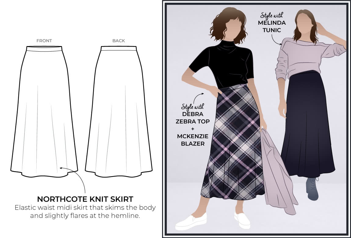 June 2020 Freebie - NORTHCOTE KNIT SKIRT