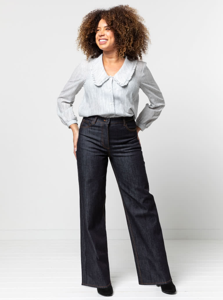 Carlisle Jean By Style Arc - Traditional wide/straight leg jean that sits on the waist.