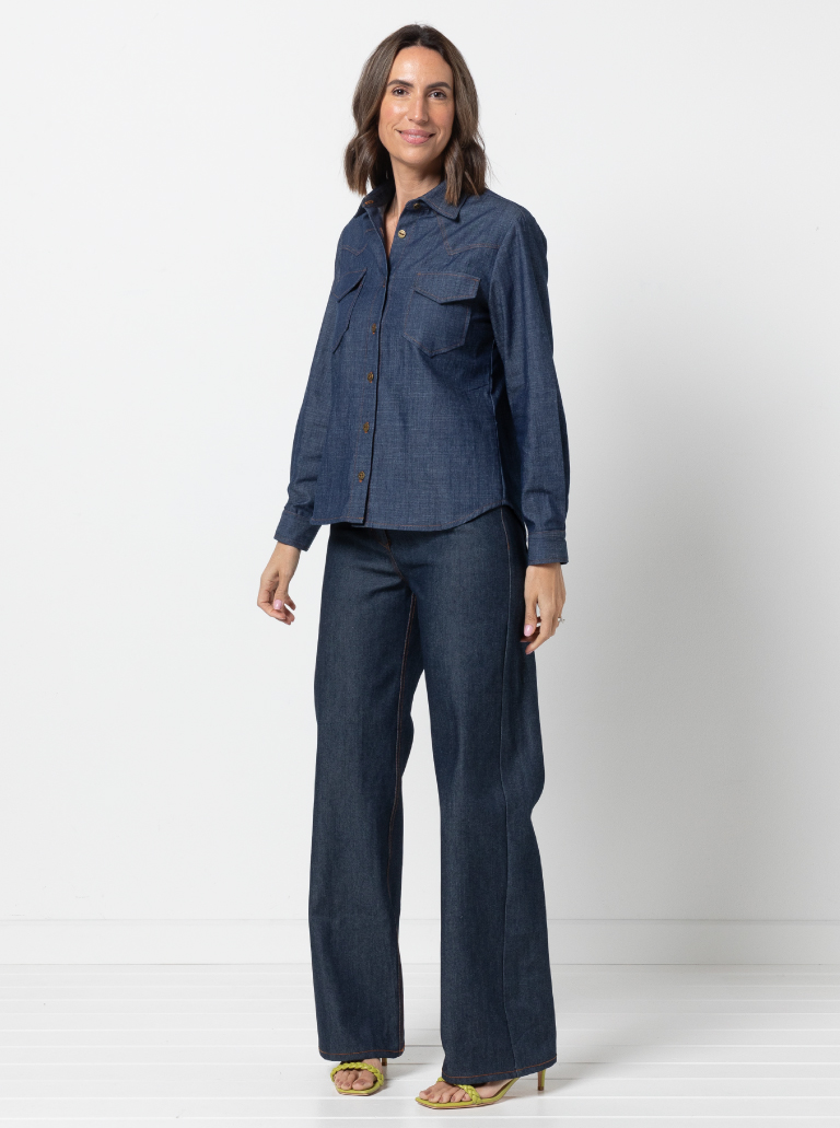 Carlisle Jean By Style Arc - Traditional wide/straight leg jean that sits on the waist.