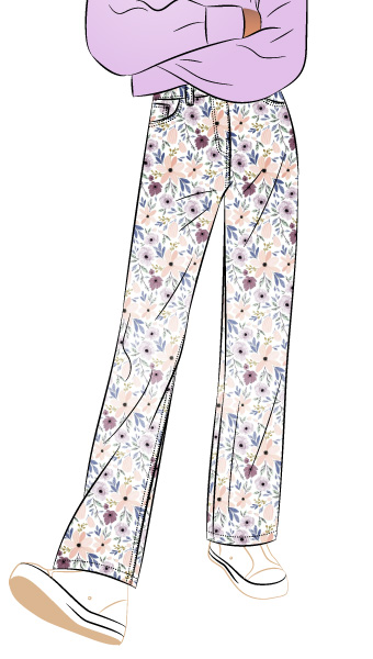 Carlisle Teens Jean By Style Arc - Traditional jean with wide/straight leg jean that sits on the waist, for teens 08-16