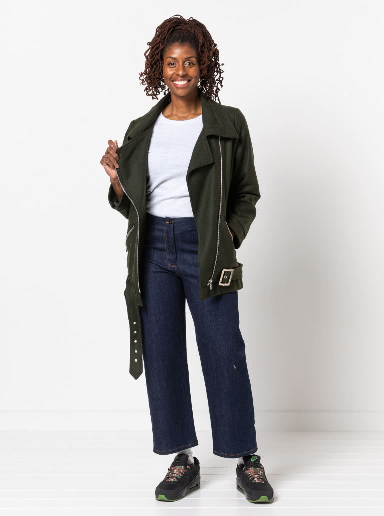 Carly Aviator Jacket Sewing Pattern By Style Arc - Iconic aviator jacket.