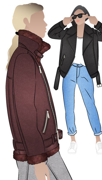 Carly Aviator Jacket By Style Arc - Iconic aviator jacket.