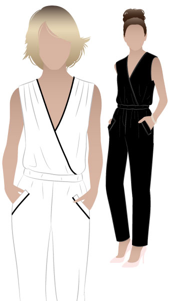 Carly Jumpsuit By Style Arc - Fashionable yet comfortable woven jumpsuit with elastic waist