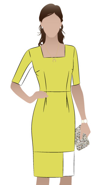 Catherine Dress By Style Arc - Classic fully lined woven dress suitable for a Duchess!