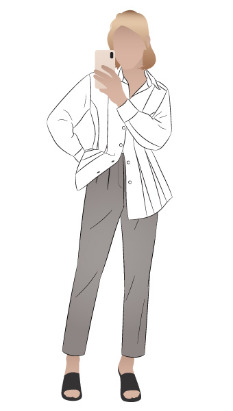 Celeste Woven Shirt + Claude Woven Pant Bundle By Style Arc - Shirt and pant pattern bundle inspired by tailored elegance.