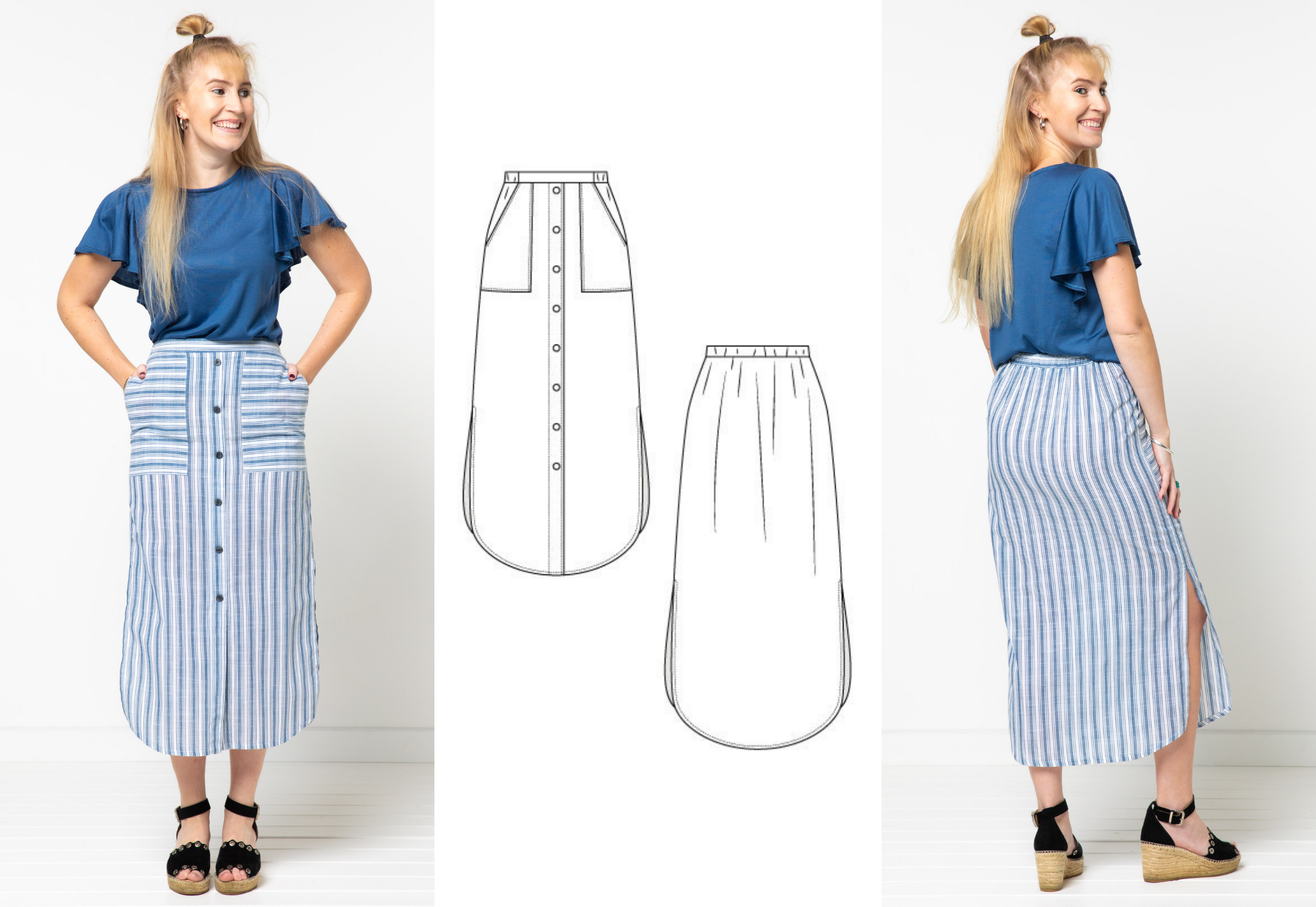 Indigo Maxi Skirt - June Bonus Pattern 