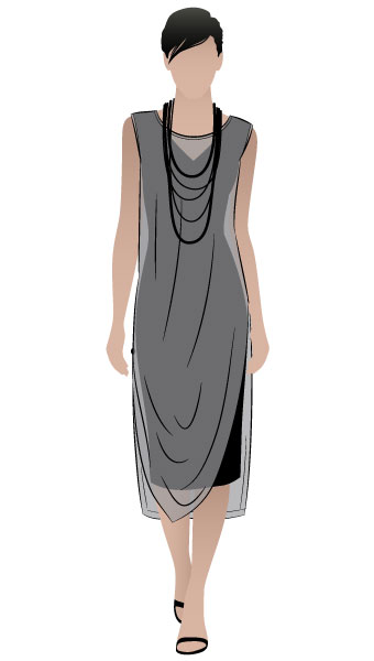 Cleo Designer Outfit By Style Arc - Chic & trendy Cleo knit dress & tabard outfit
