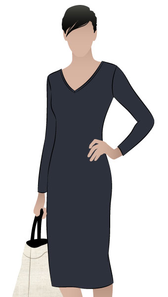 Cleo Knit Dress By Style Arc - This basic knit dress will become be a great staple in your wardrobe