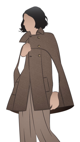 Clover Cape By Style Arc - Fabulous “On Trend” fully lined Cape