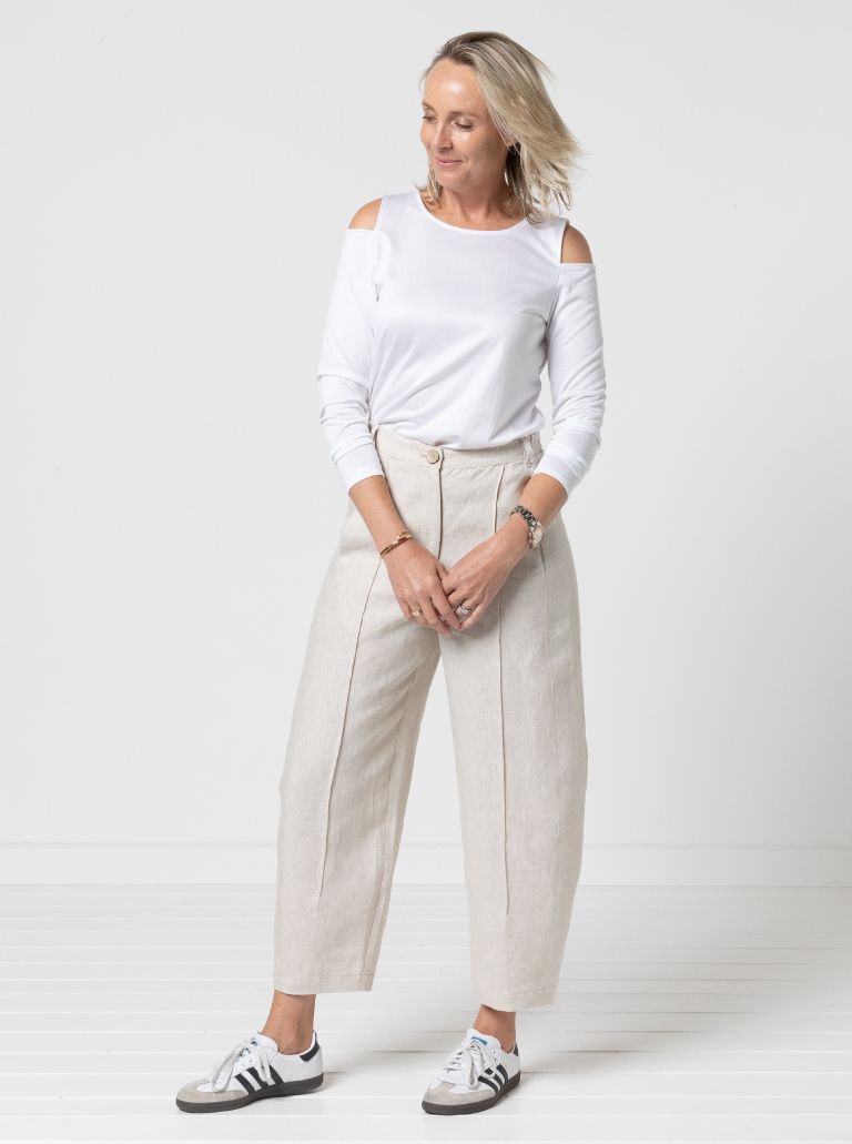 Cold Shoulder Knit Top Sewing Pattern By Style Arc - Knit top with the trendy cut out shoulder feature