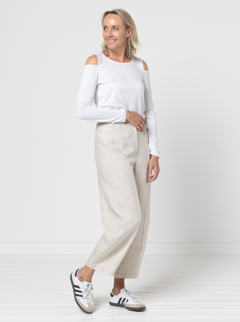 Cold Shoulder Knit Top Sewing Pattern By Style Arc - Knit top with the trendy cut out shoulder feature