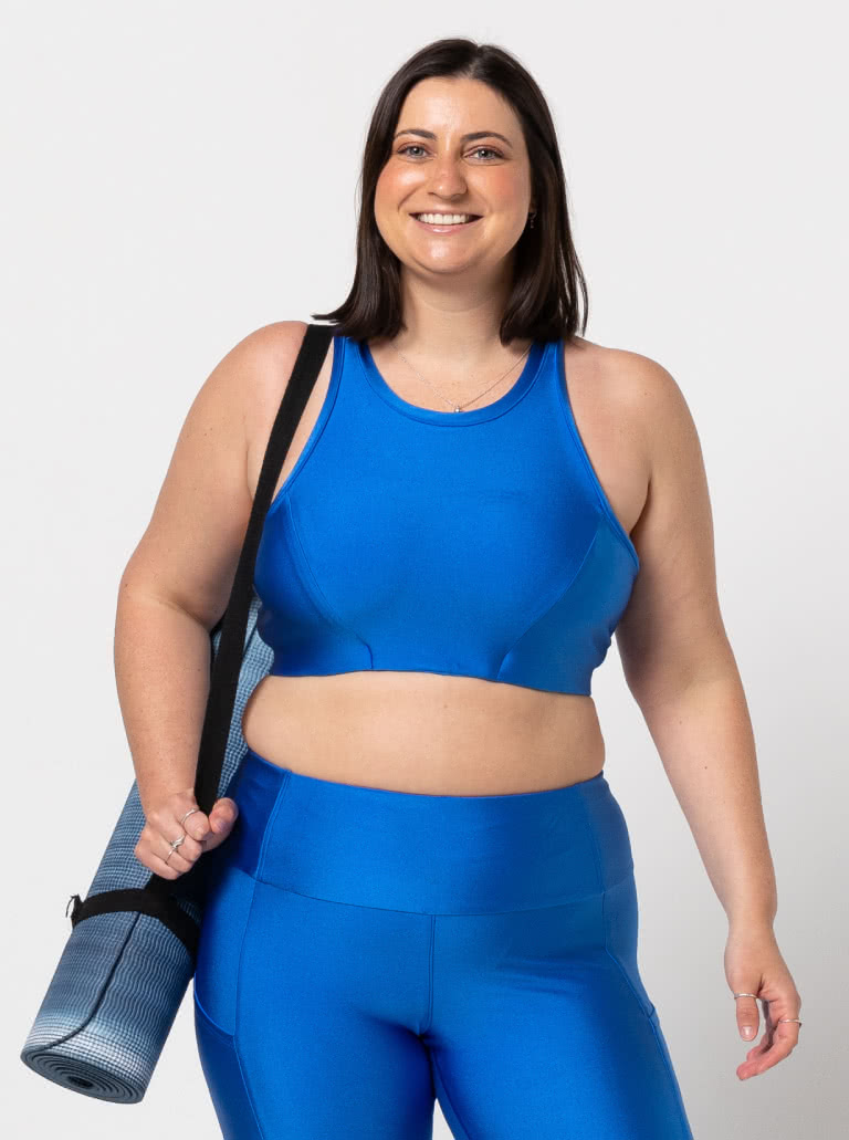 Columbus Knit Top By Style Arc - Knit racer style sports top, one cropped one high hip length