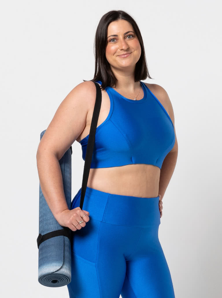 Columbus Knit Top By Style Arc - Knit racer style sports top, one cropped one high hip length