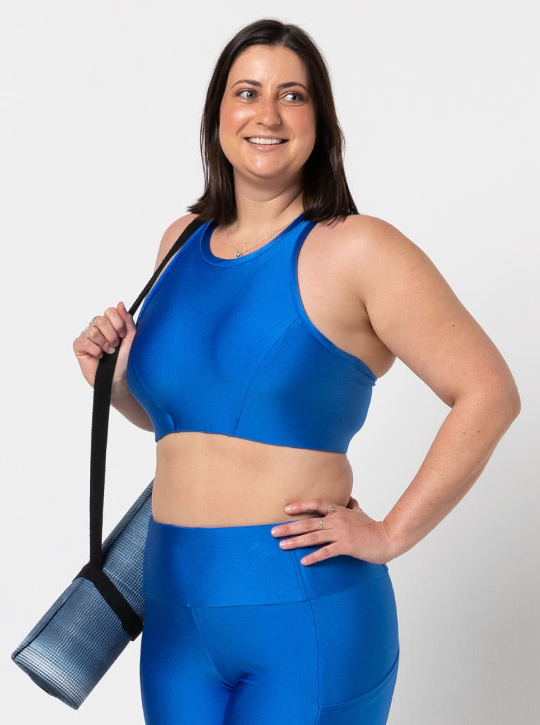 Columbus Knit Top By Style Arc - Knit racer style sports top, one cropped one high hip length