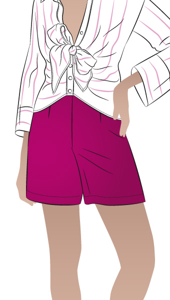 Cora Woven Short By Style Arc - Casually tailored vintage-inspired short.