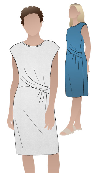 Corina Knit Dress By Style Arc - Pull on knit dress with a twist front