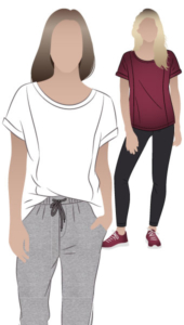 Courtney Top by Style Arc - An everyday top with interesting design lines