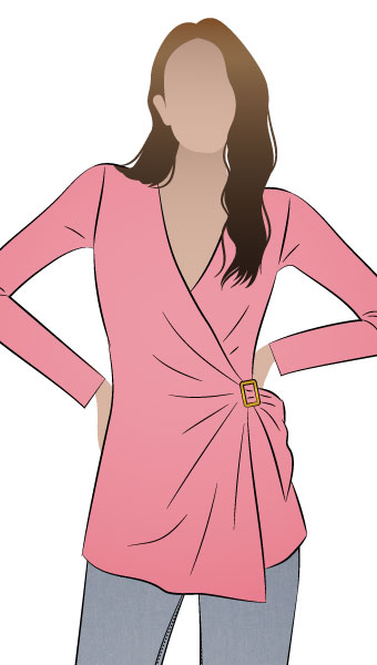 Cross Over Kit By Style Arc - Clever wrap top with side buckle feature
