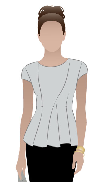 Cyd Top By Style Arc - Fabulous pleated peplum top