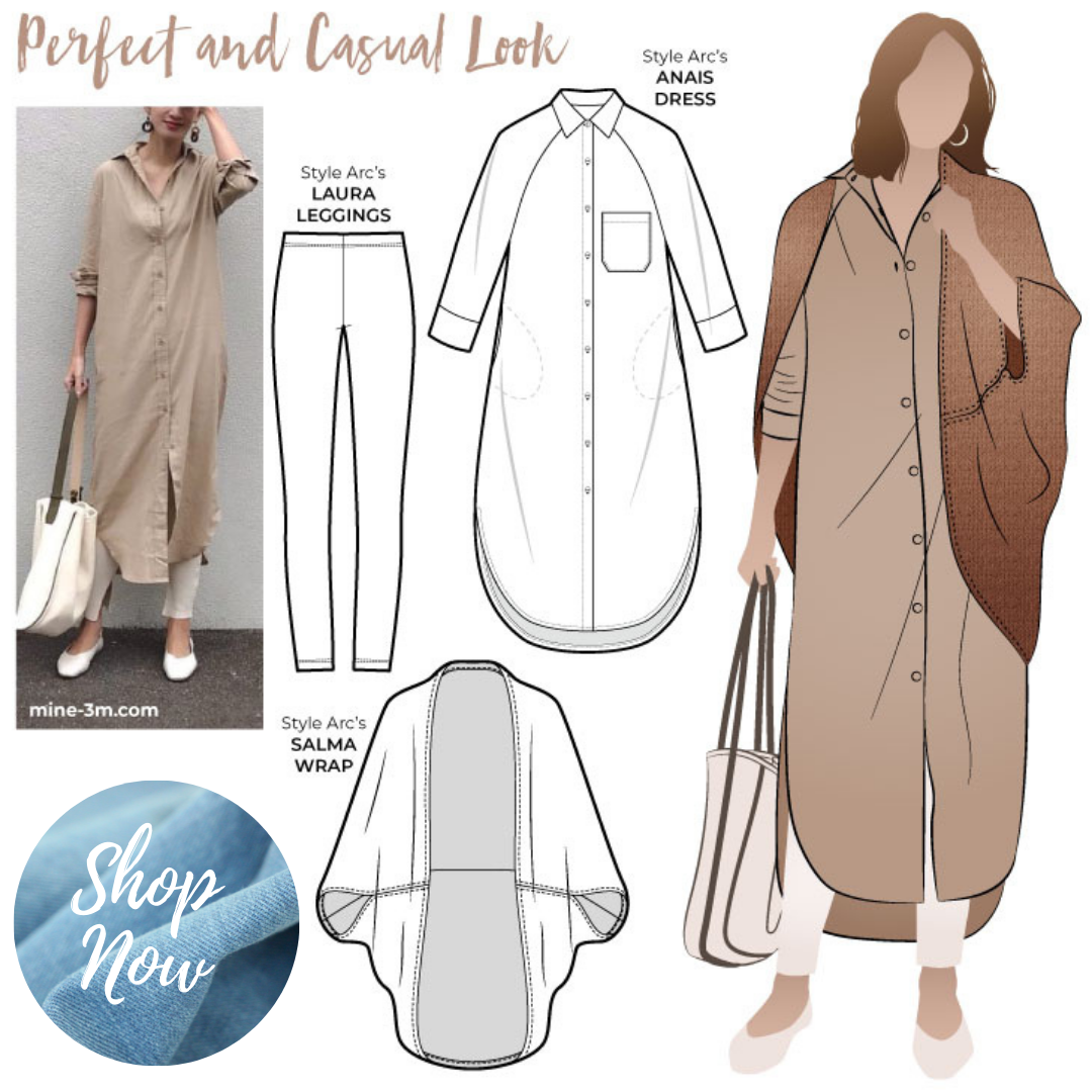 Perfect and Casual Look - Anais Dress, Laura Leggings and Salma Wrap 