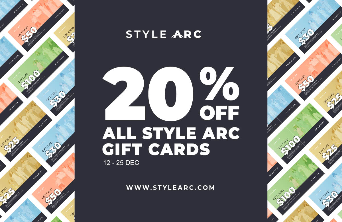 20% off all gift cards until 25 Dec 2021