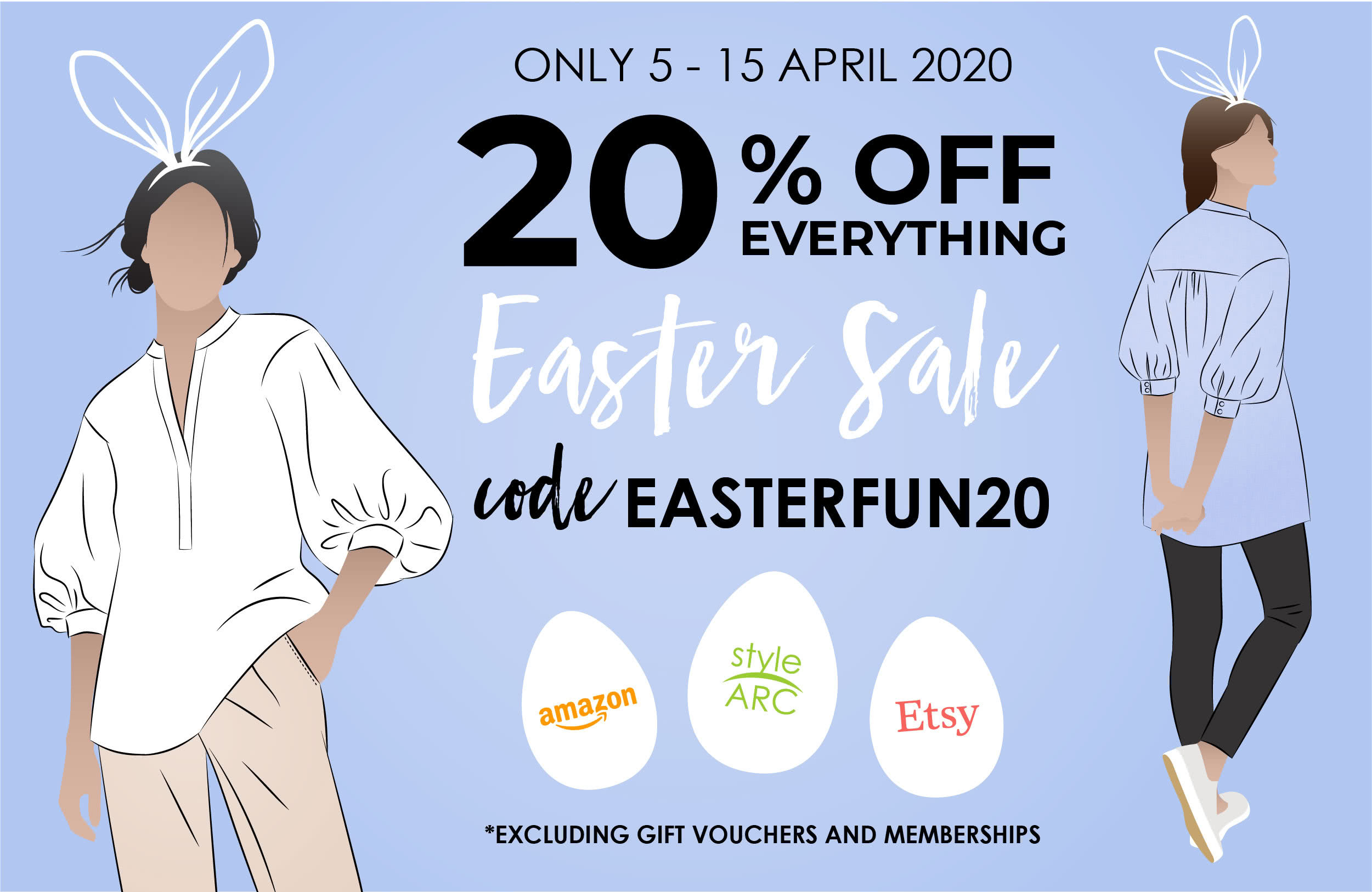 2020 Style Arc Easter Sale coupon code: EASTERFUN20