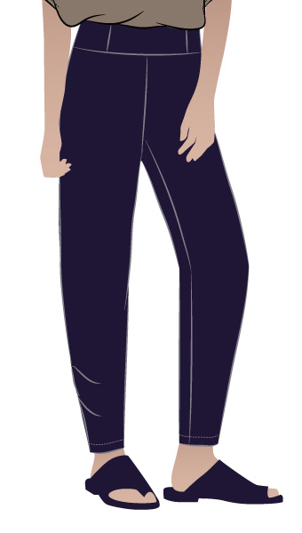 Daphne Duo Pant By Style Arc - Pull on pant with interesting side seam detail
