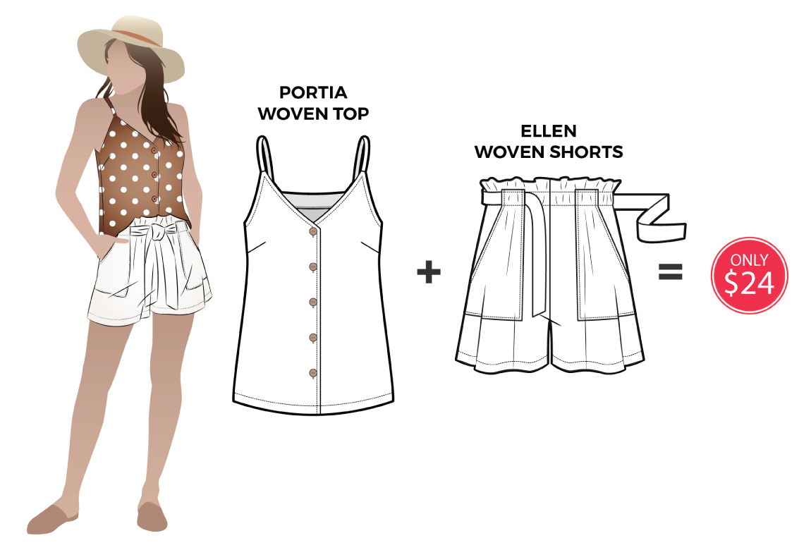 Ellen and Portia discounted sewing pattern bundle