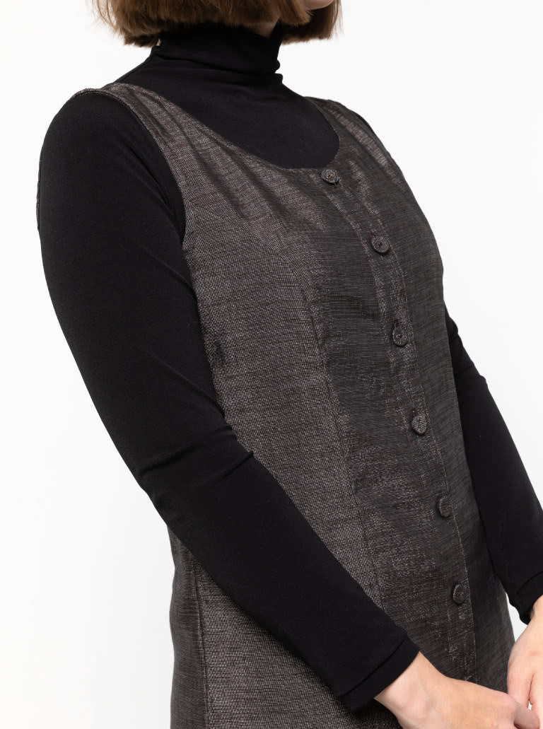Debra Zebra Knit Top By Style Arc - Funnel neck skivvy featuring a slightly fitted body and long sleeves.