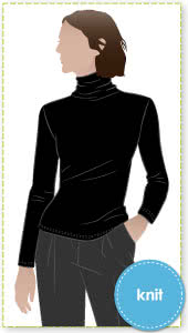 Debra Zebra Knit Top By Style Arc - Funnel neck skivvy featuring a slightly fitted body and long sleeves.